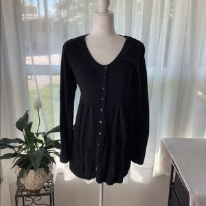 Apt. 9 Women's Black Button-Up Cardigan
